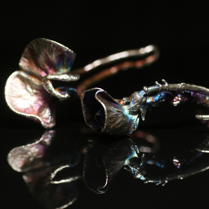 Браслет в серебре Flora, Душистый Горошек, фото 3