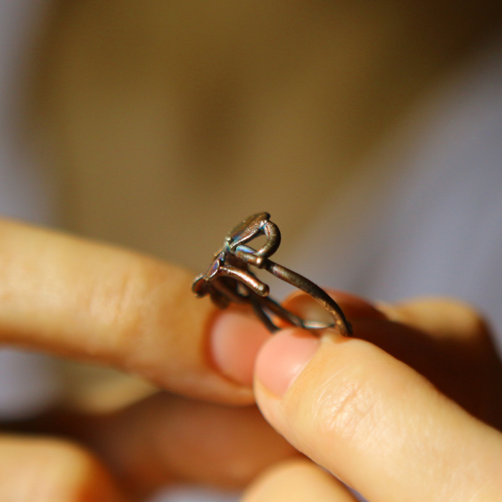 Ring in silver, Hydrangea , фото 3