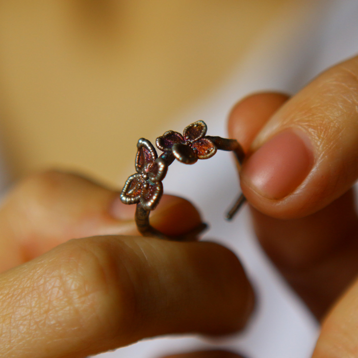 Ring in silver, Hydrangea , фото 3