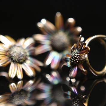 Кольцо в серебре Fleur de Magique, Ромашка