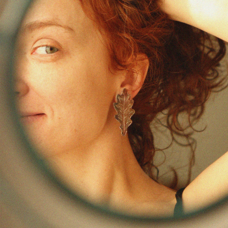 Серьги в серебре Love Alchemy, Дуб, фото 3