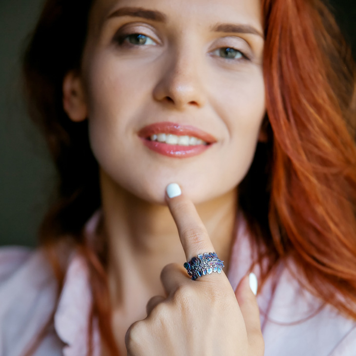 Кольцо в серебре Fern Flower, Папоротник, фото 6