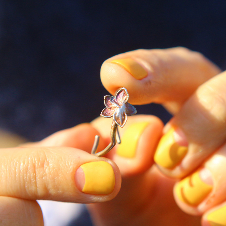 Rings in silver, Hydrangea , фото 2