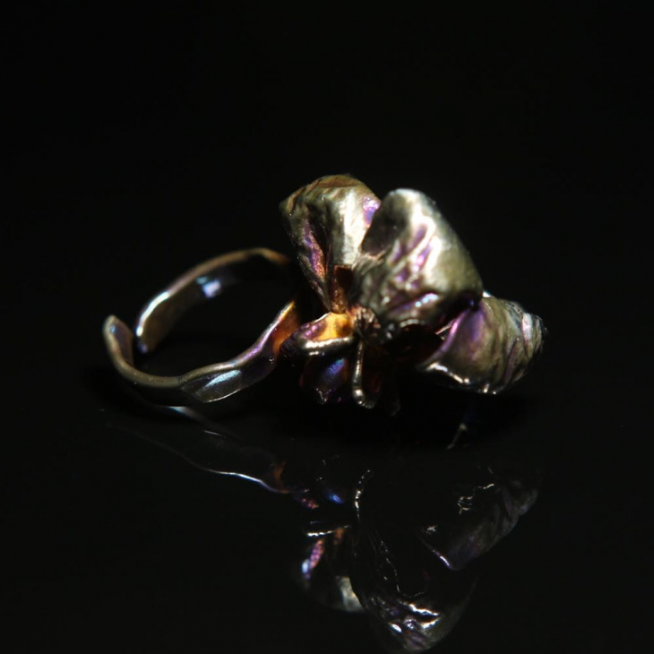 Кольцо в серебре Fleur de Magique, Абрикос, фото 6