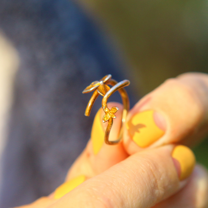 Rings in silver, Hydrangea , фото 5