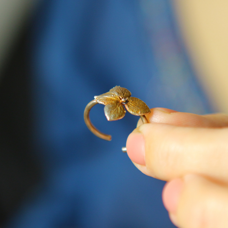 Ring in silver, Hydrangea , фото 4