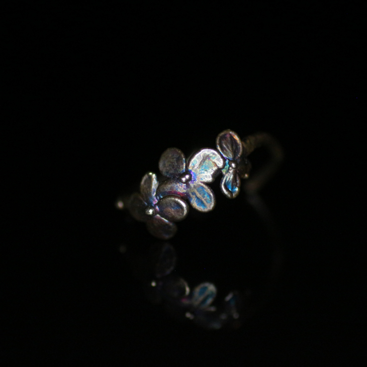 Ring in silver, Hydrangea , фото 4