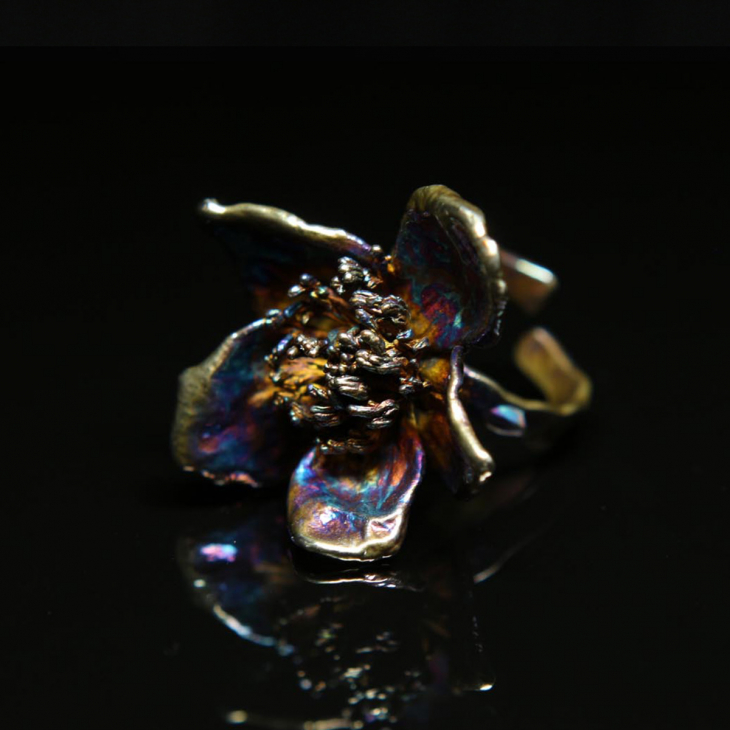 Серьги в серебре Fleur de Magique, Калюжница, фото 2