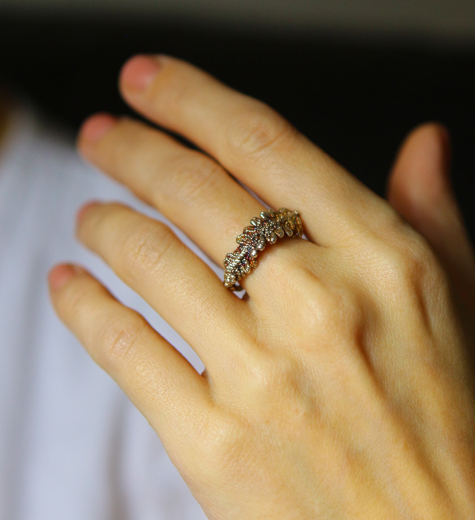 Fern leaf ring in silver , фото 2
