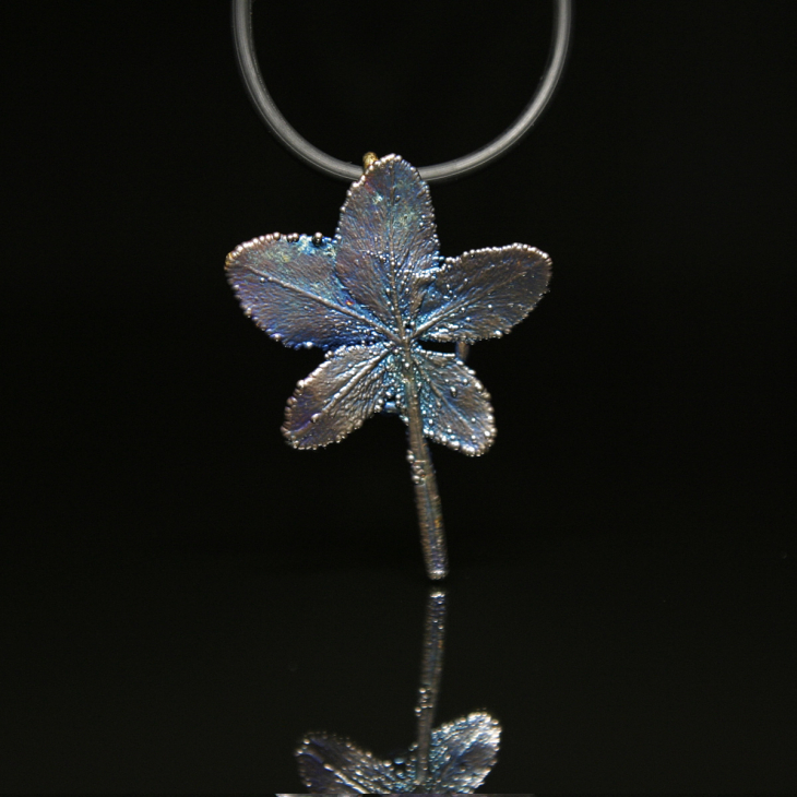 Кулон в серебре, Клевер, фото 2