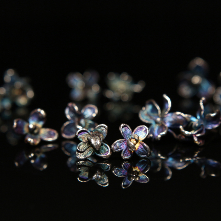 Серьги в серебре Fleur de Magique, Сирень, фото 3