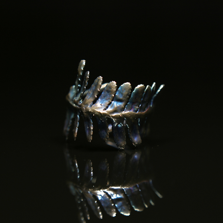Кольцо в серебре Fern Flower, Папоротник, фото 1