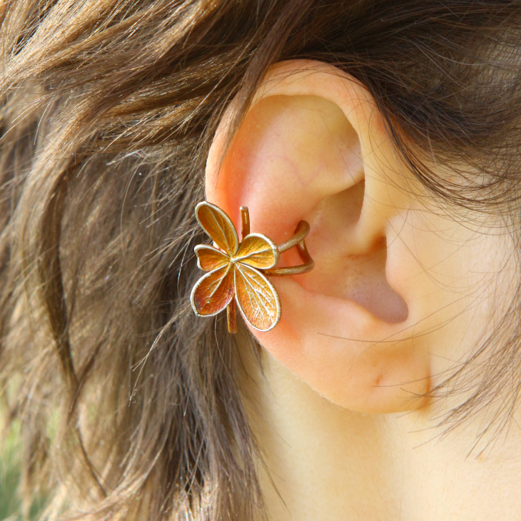 Cuff in silver, Hydrangea , фото 2