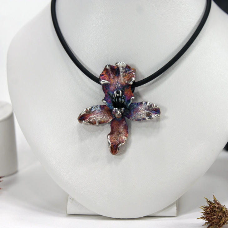 Кулон в серебре Fleur de Magique, Орхидея, фото 2