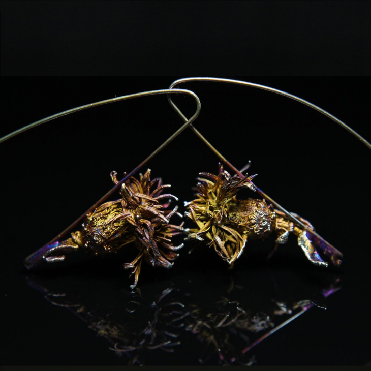 Серьги в серебре Fleur de Magique, Васильки, фото 3