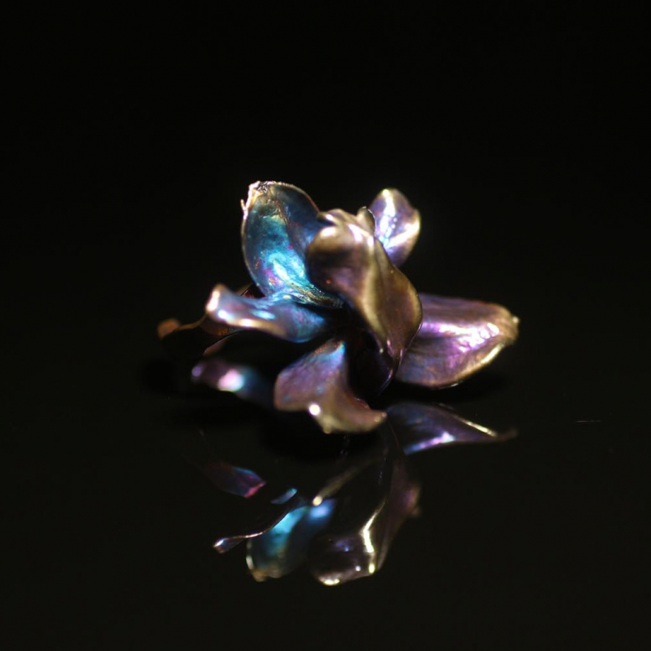 Кольцо в серебре Fleur de Magique, Орхидея, фото 2