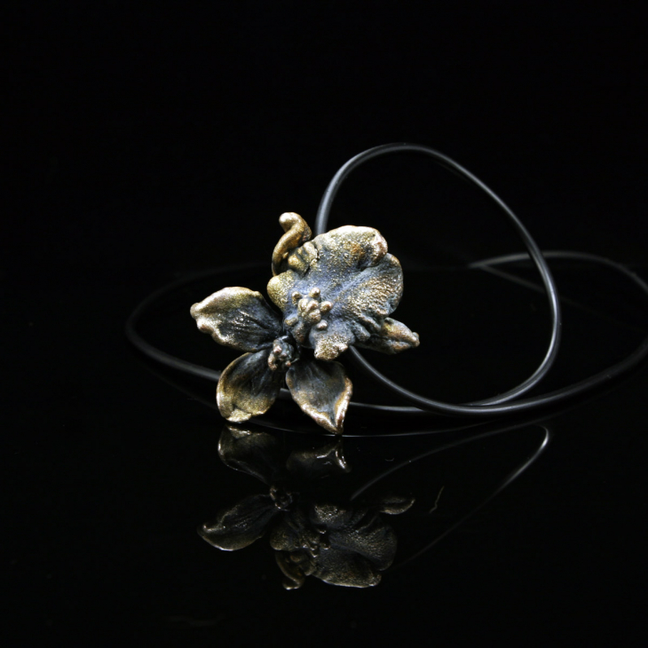 Кулон в серебре Fleur de Magique, Орхидея, фото 2