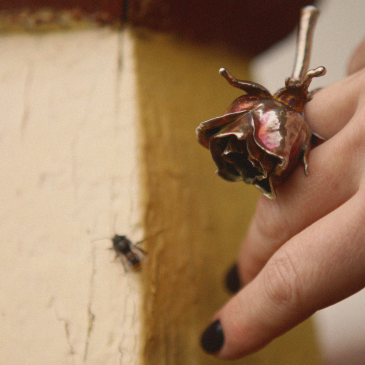 Кольцо в серебре Fleur de Magique, Роза, фото 2