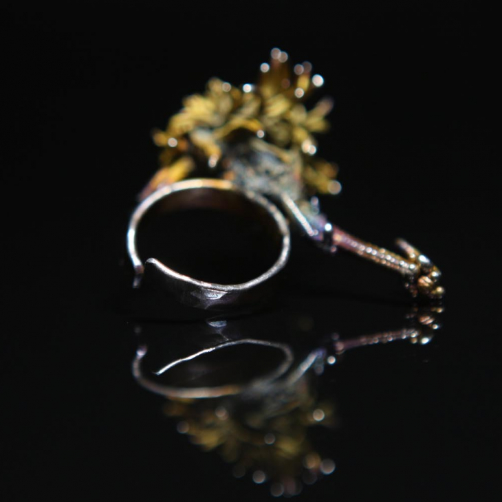 Кольцо в серебре Fleur de Magique, Василек, фото 2