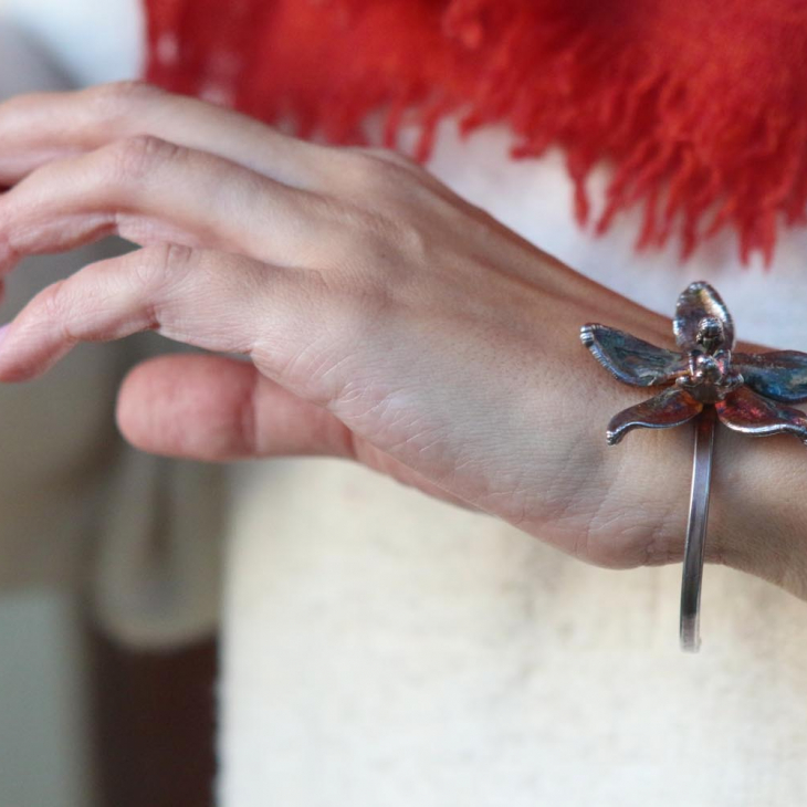 Bracelet in silver ,Orchid, фото 2