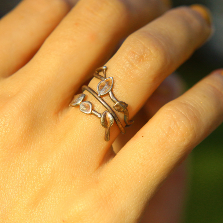 Rings in silver, Hydrangea , фото 2