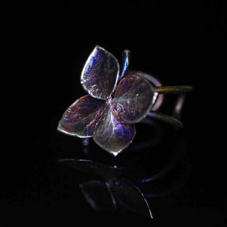 Cuff in silver, Hydrangea , фото 4