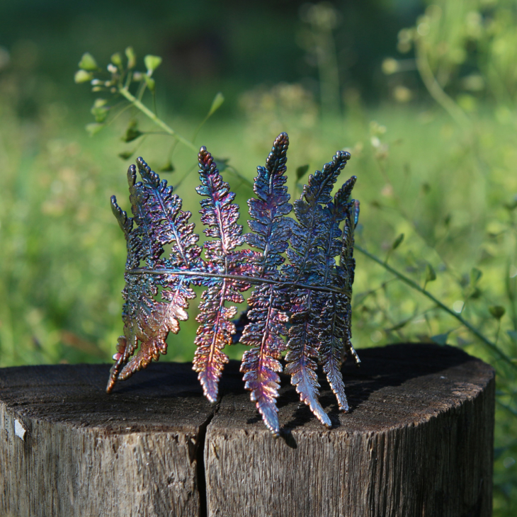 Браслет Fern Flower в серебре, Папоротник, фото 10