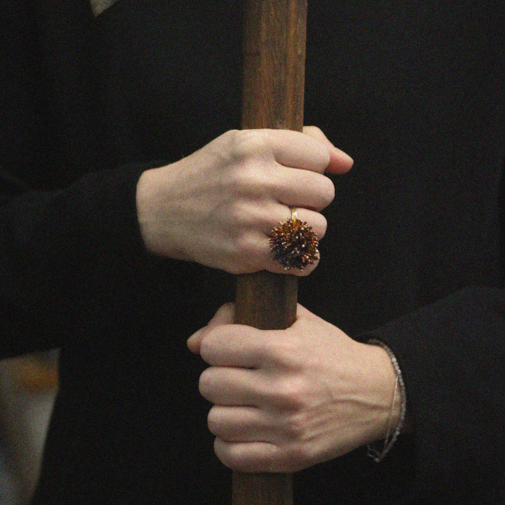 Кольцо в серебре Space Flower, Чертополох, фото 3