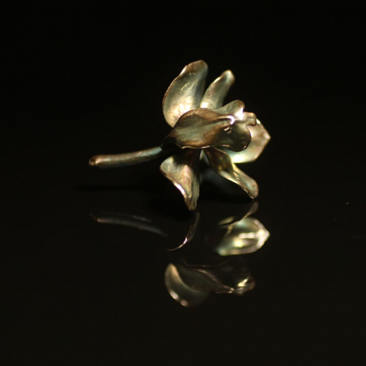 Кольцо в серебре Fleur de Magique, Орхидея, фото 3