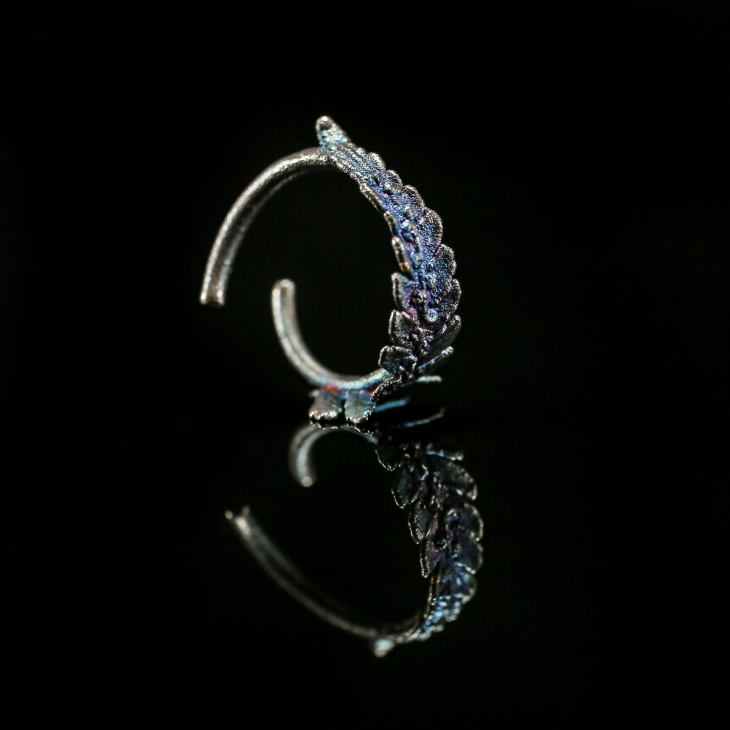 Кольцо в серебре Fern Flower, Папоротник, фото 5