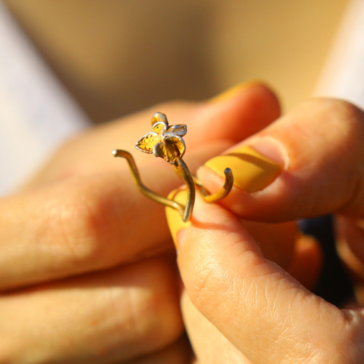 Rings in silver, Hydrangea , фото 3