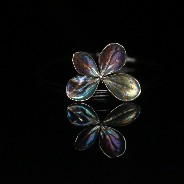 Hydrangea pendant in silver, фото 4