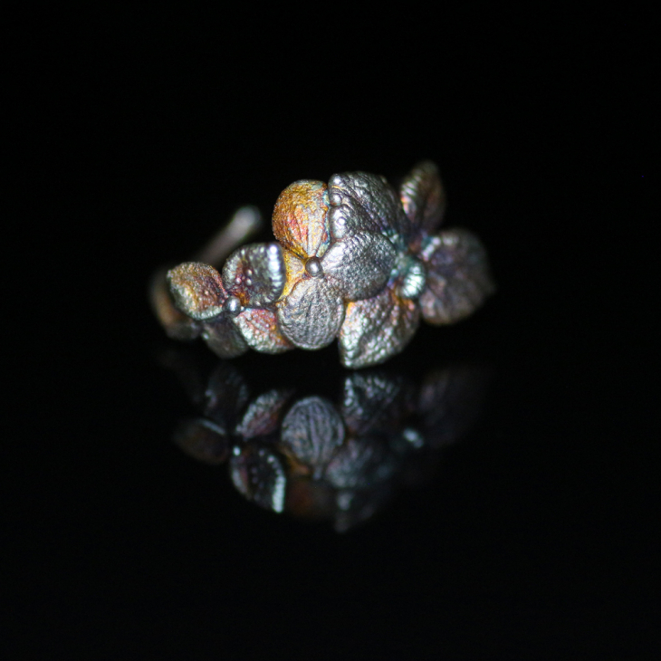 Ring in silver, Hydrangea , фото 4