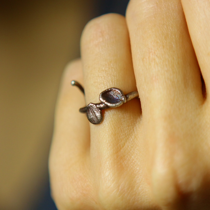 Ring in silver, Hydrangea , фото 2
