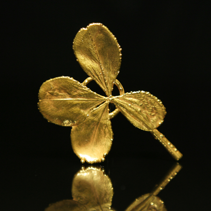 Кулон в золоте, Клевер, фото 2