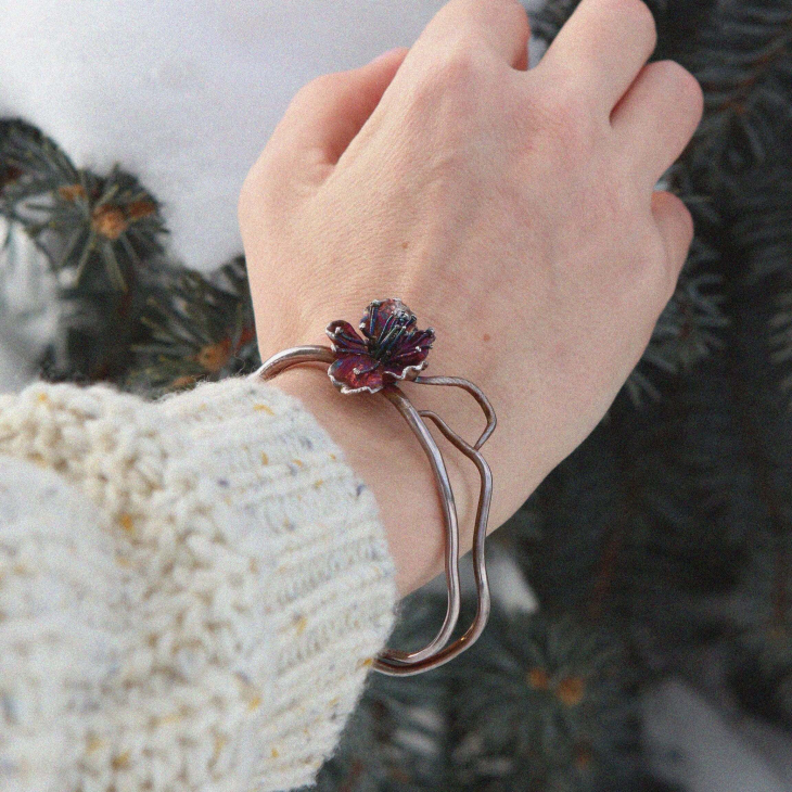 Браслет в серебре Fleur de Magique, Абрикос, фото 4