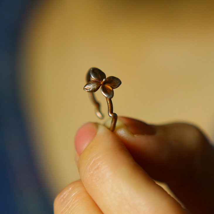Ring in silver, Hydrangea , фото 2
