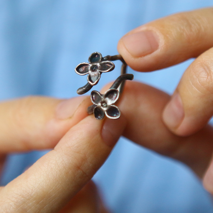  Ring in silver, Lilac, фото 2