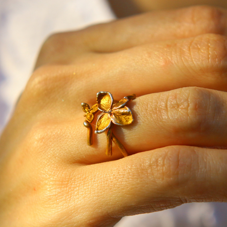 Rings in silver, Hydrangea , фото 2