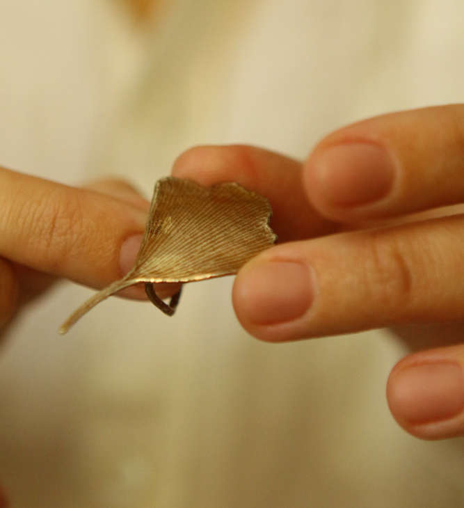 Ring in silver,Ginkgo, фото 2