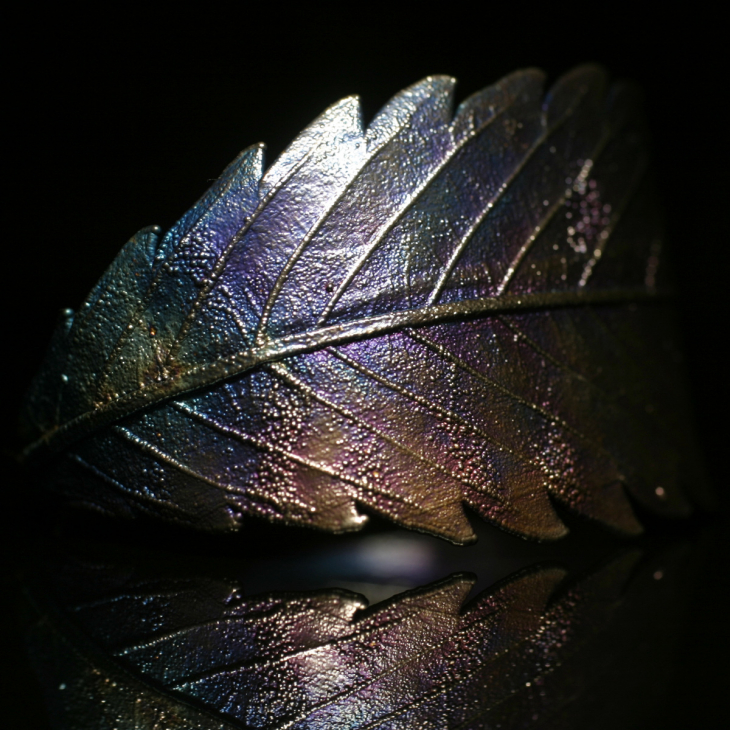 Браслет Flora в серебре, Каннабис, фото 2