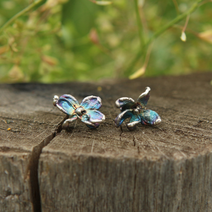 Серьги в серебре Fleur de Magique, Сирень, фото 2