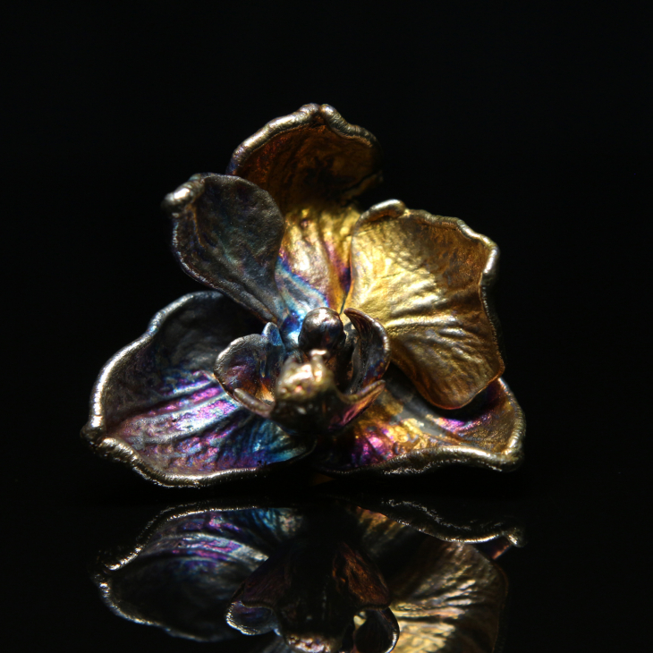 Кольцо в серебре Fleur de Magique, Орхидея, фото 3