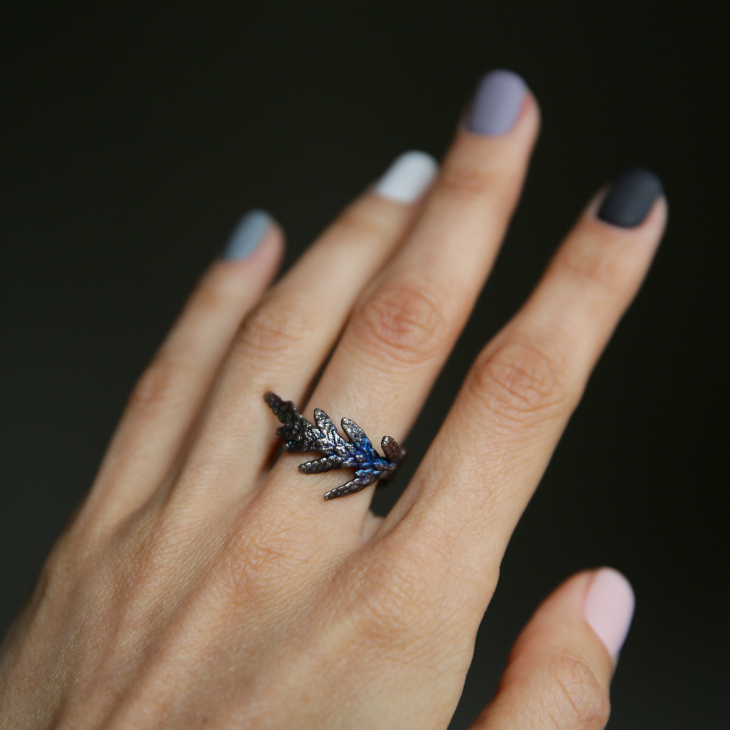 Кольцо в серебре Mystique, Туя, фото 2