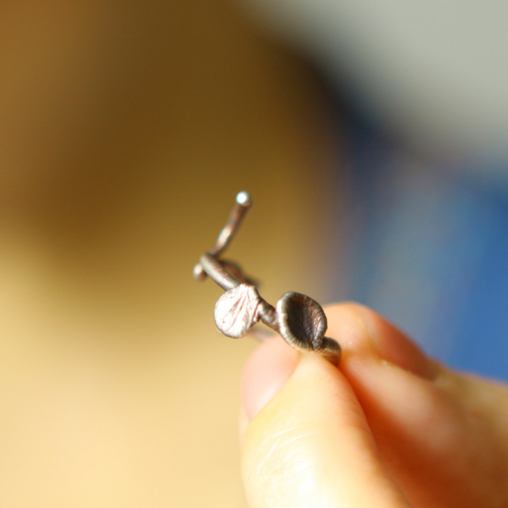 Ring in silver, Hydrangea , фото 4