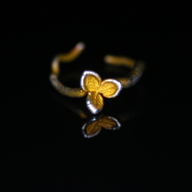 Ring in silver, Hydrangea , фото 5