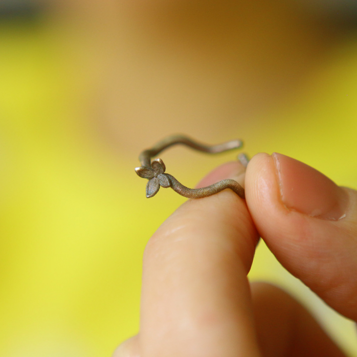 Ring in silver, Hydrangea , фото 2