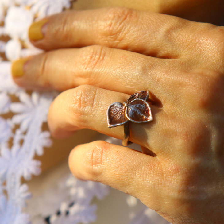 Rings in silver, Hydrangea , фото 2