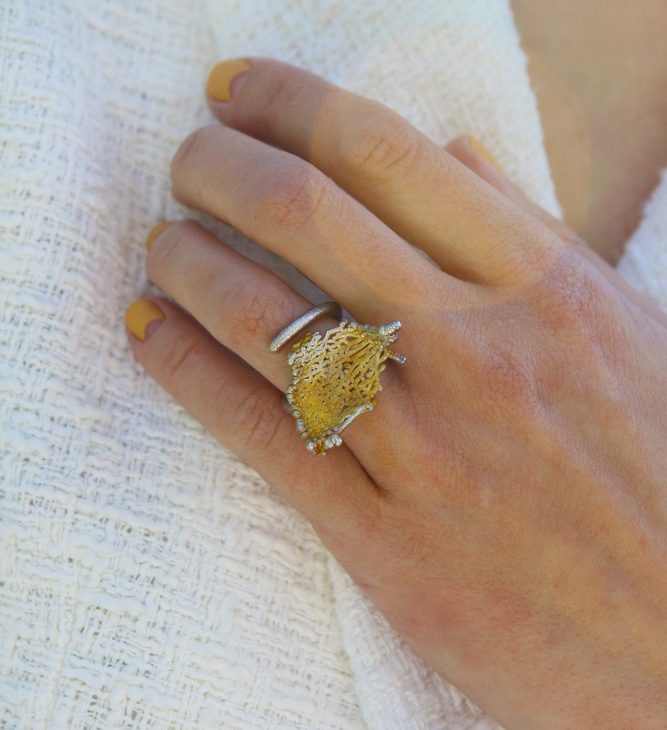 Ring in silver, Physalis, фото 2