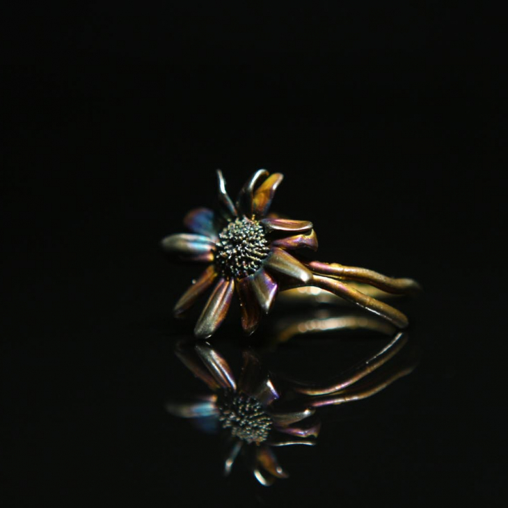 Кольцо в серебре Fleur de Magique, Ромашка, фото 2